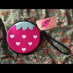 Betsy Johnson Strawberry Wristlet